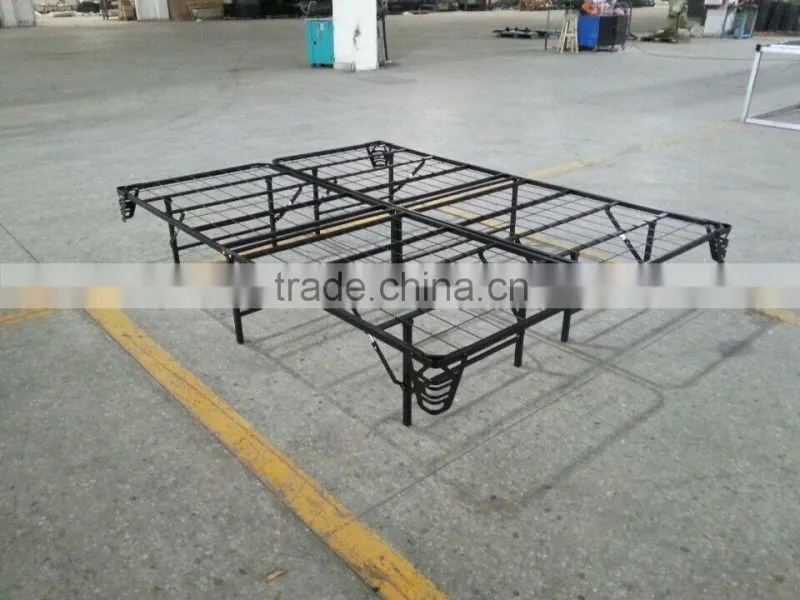 Queen size storage steel mattress bed frame