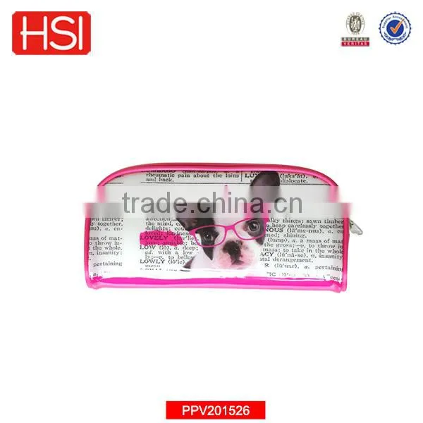 wholesale school supplies jelly bean pvc printed pencil case for kids