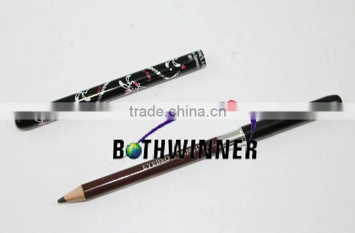 Eyebrow pencil with eyelash brush