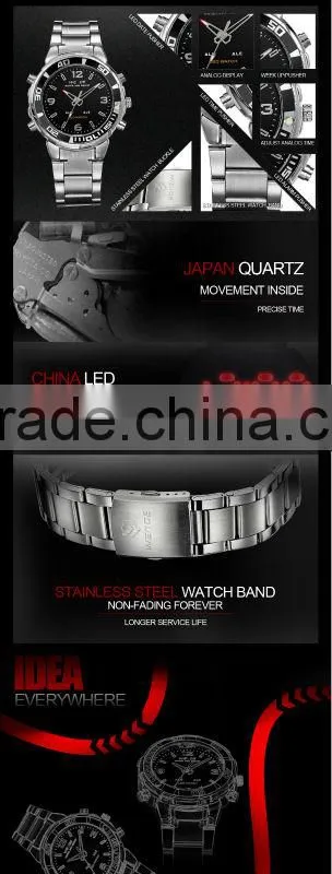 Good quality noble business metal men Sparkling silver wrist Watches mens watches