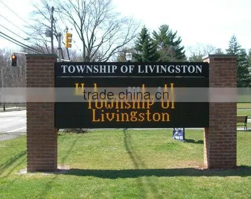 waterproof Semi-outdoor tri-color high brightness Led moving message display sign