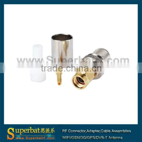 RP-SMA connector Crimp Plug (female pin) for LMR400