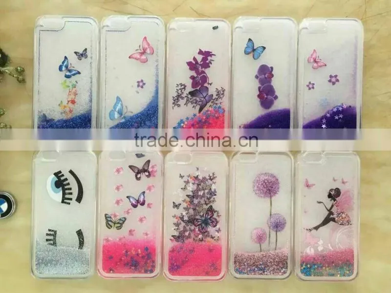 Hot Bling Glitter Stars Liquid Quicksand Hard Back Phone Case Cover For Samsung Galaxy Note 4 IV N9100 Hourglass Cases