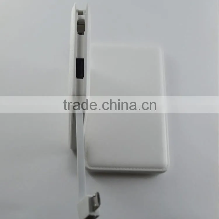 leater case power bank super slim 5000mAh battery charger