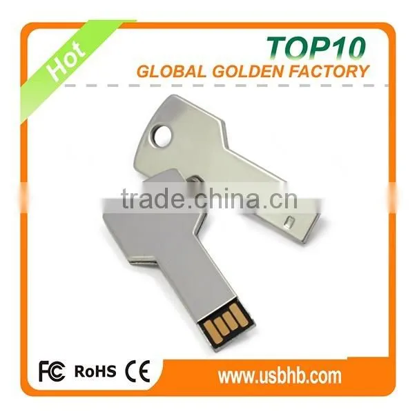 Metal key shaped usb flash drive for gifts