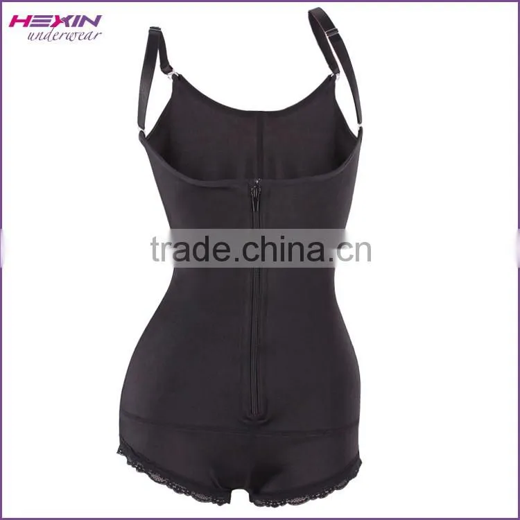 Black Stylish Hook Eyes Latex Women Slimming Body Shaper Bodysuit