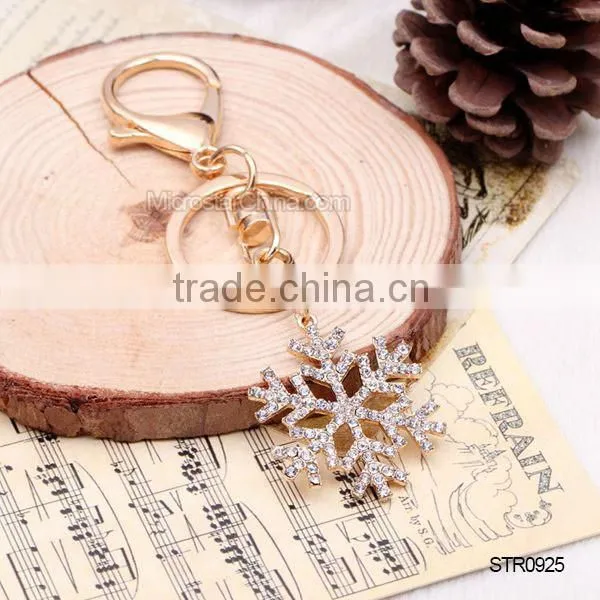 Personalized Handmade Crystal Snowflake Key Chain