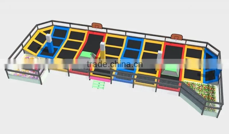 China manufacturer trampoline park playground with ball pool, newest games