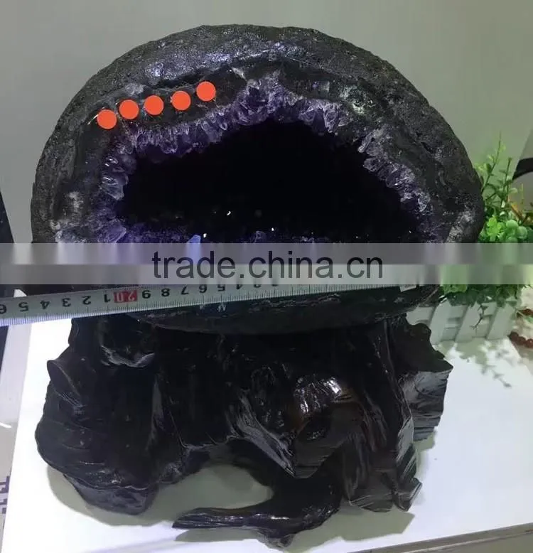 Natural Uruguay Purple Amethyst Quartz Crystal Geode Cluster