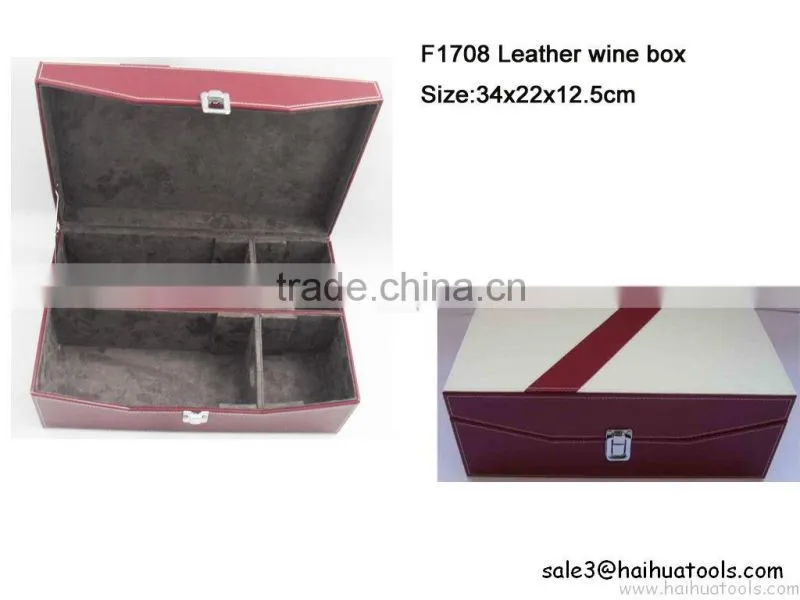 Advanced Leather/Pu wine box Red Deluxe style