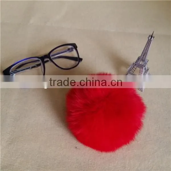 Customized Rabbit Fur ball Keychain