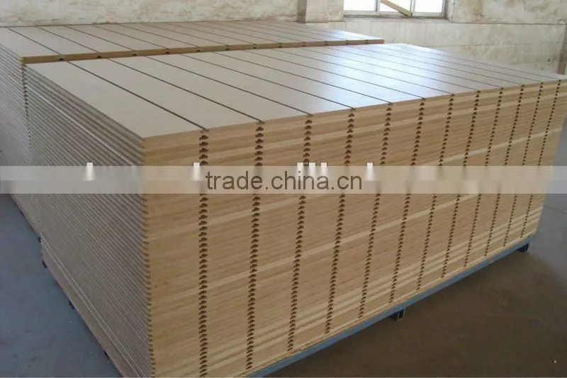 slot melamine E1&E2 MDF for furniture 16mm 18mm 20mm