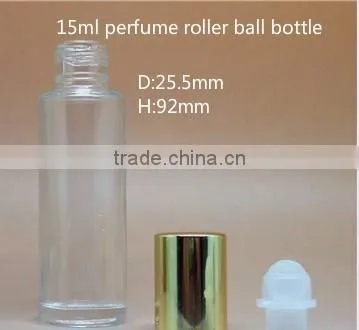 15ml perfume roller glass ball bottle 15ml roll on bottle glass bottle with roller balL