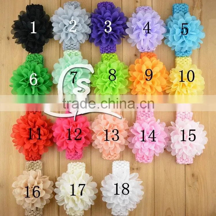 Bohemian Style Flower Rope Elastic Hair Band for Women / NEW grosgrain ribbon Baby Headbands Boutique flower