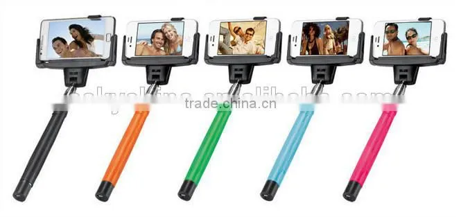 2016 popular fashion selfie stick for mobile phone D09 wireless monopod selfie stick with mirror