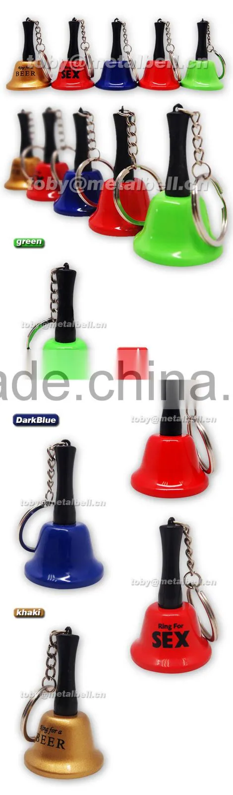 hand bell keychain in custom color for promo as gift