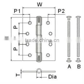 Stainless Steel plain joint door hinge