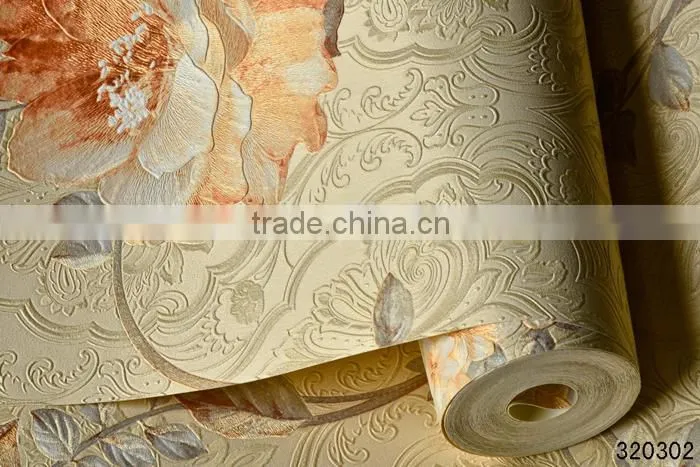 foam backed vinyl wallpaper with big flower