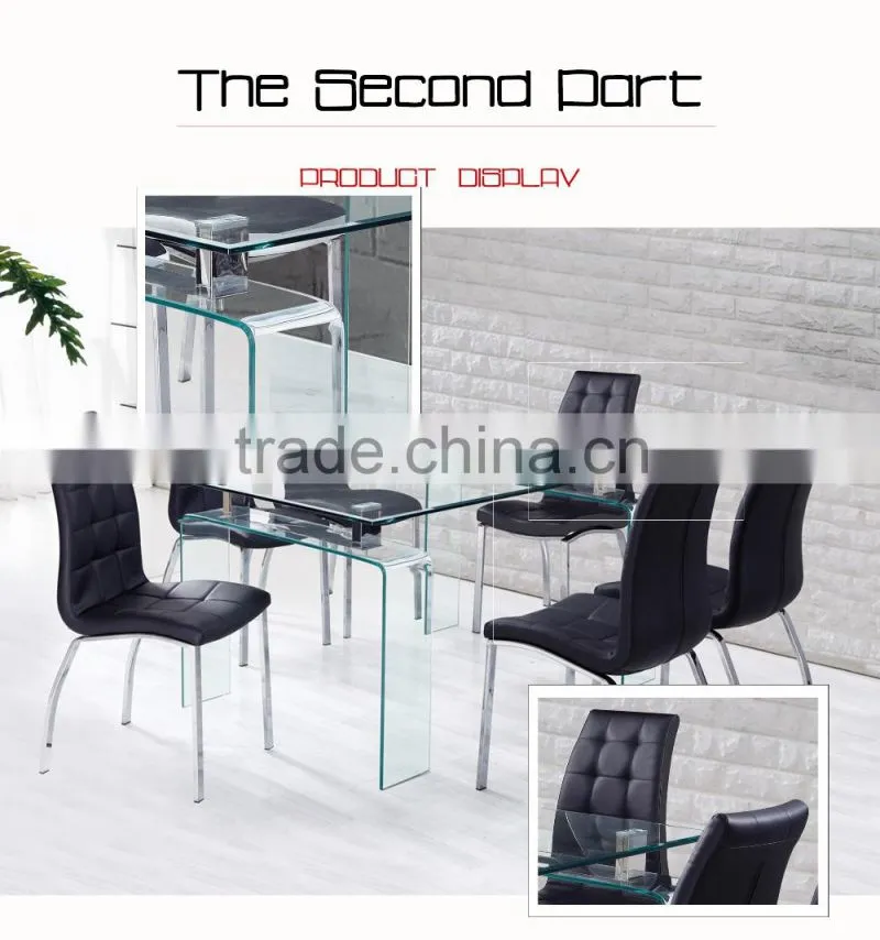 Home Furniture Dining Room Transparent Glass Dining Table