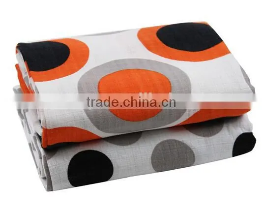 120*120cm Yellow and Black Dot Baby Muslin Wrap