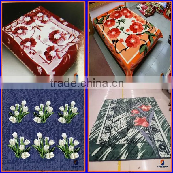 knitting machine adult bed sheet mink blanket