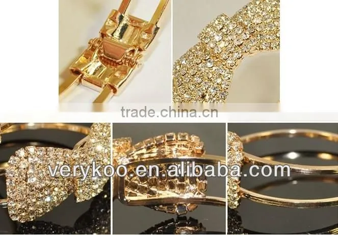 Rhinestone bow bracelet for girls,wholesale wedding accessoriesFCM-30028