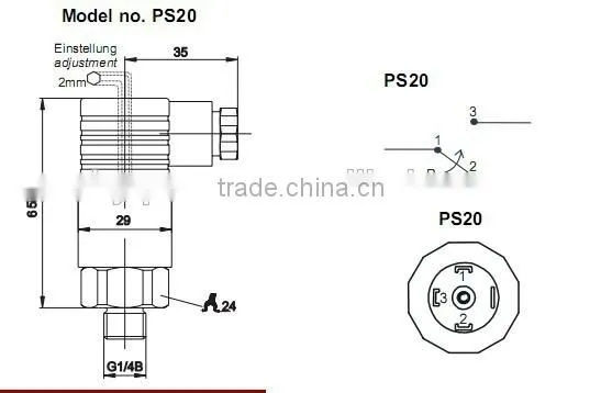 Compact structure pressure switch