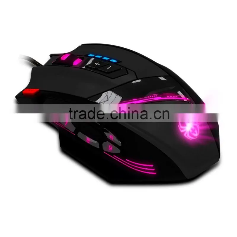 ZELOTES 12 Programmable Buttons LED Optical Professional High Precision USB Gaming Mouse