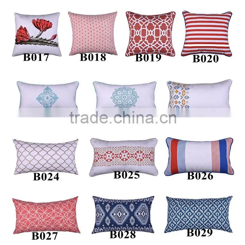 colored flower design polyester cushion covers made in china