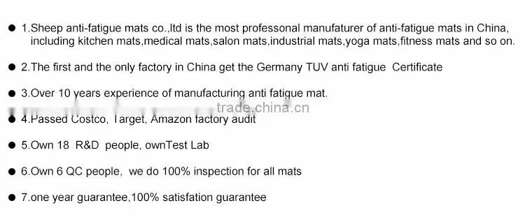 Chair beauty furniture leather anti slip anti fatigue barber salon mat