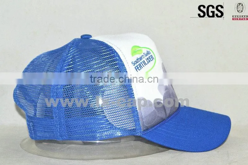5-panel fashion black white foam mesh trucker cap/hat