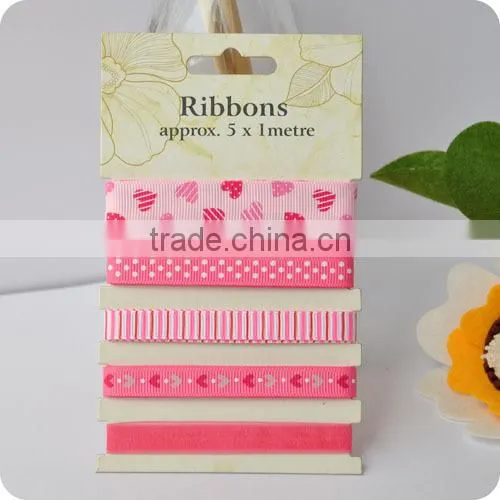 pattern ribbon, grosgrain ribbon , ribbon set , scrapbooking ribbon, ribbon for bowing