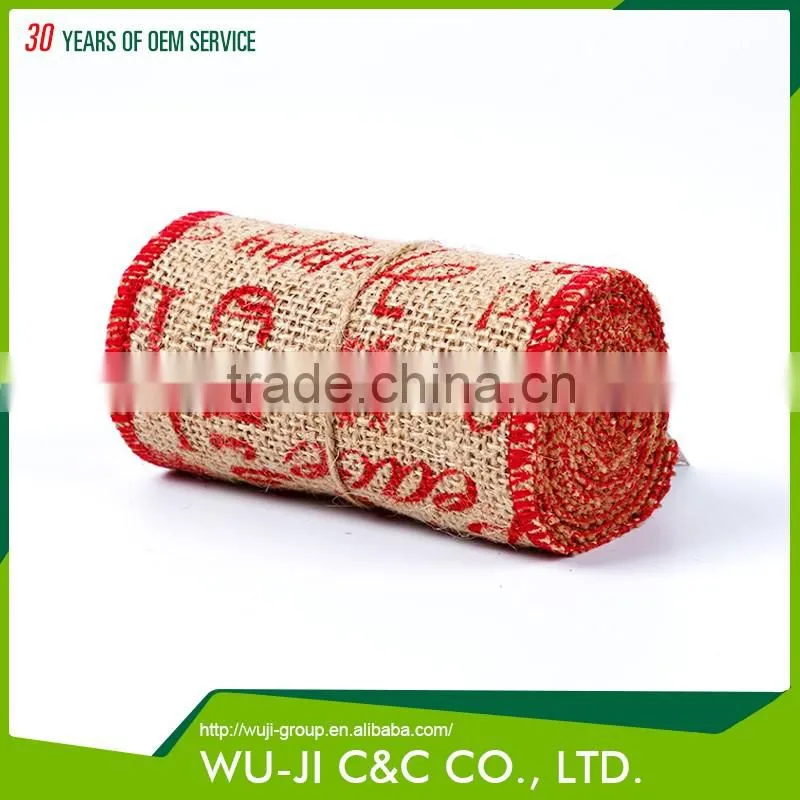 High quality natural jute ribbon burlap ribbon roll