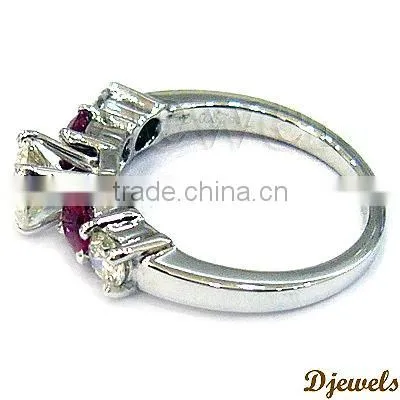 Ruby Engagement Rings, 14K White Gold Rings, Rings Jewelry