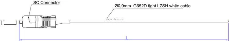 High quality China-made SC SM Simplex 0.9mm Fiber optic pigtail