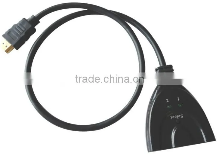 2 Port HDMI Switch / Switcher / Selector / Splitter With Accessory Wire Winder
