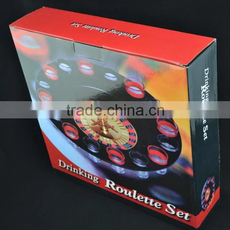 High quality Russian 32" roulette wheel drinking game with 12 shot glass