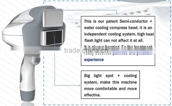 Portable laser SHR IPL E-light hair removal equipment