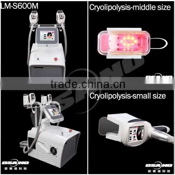 4 Handles Working Together Cryolipolysis Freeze Fat Slimming Machine