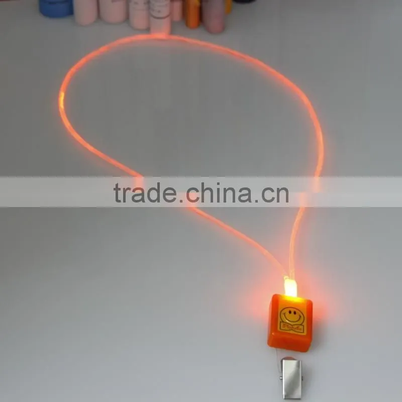Cheap design your own flashing lumious lanyard