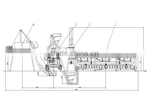 QLB60 60tph movable asphalt bitumen batching plant with walking system