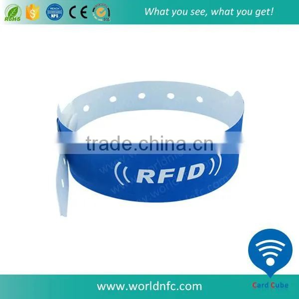 One Time Use FM1108 NFC Paper Wristband