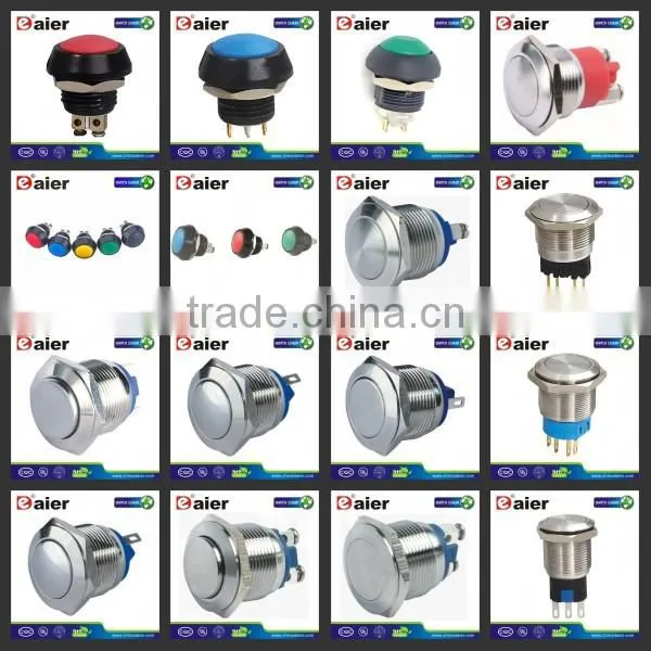 120v momentary 4A 19mm OFF-(ON) stainless steel sealed Anti-vandal chrome color waterproof metal Anti-vandal push button switch