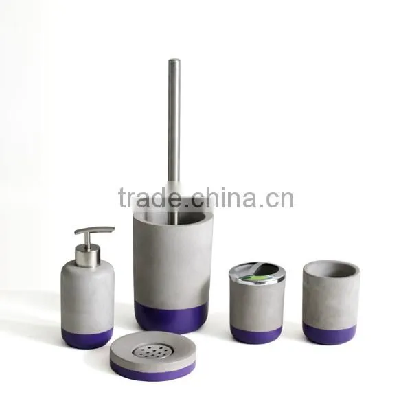 Acid-washing concrete bath products