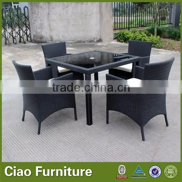 Modern Rattan Dining Table With Center Hole
