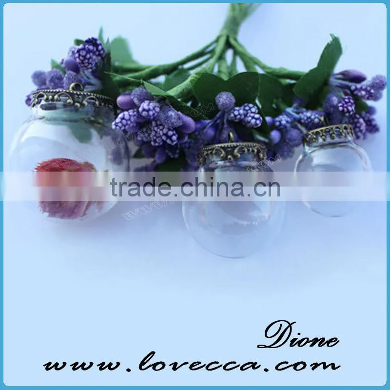 Home decor type hand blown glass decorative mini glass dome