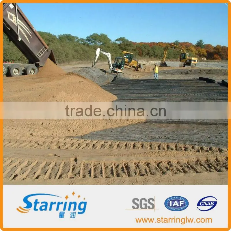 Plastic geogrid for reinforce road construction