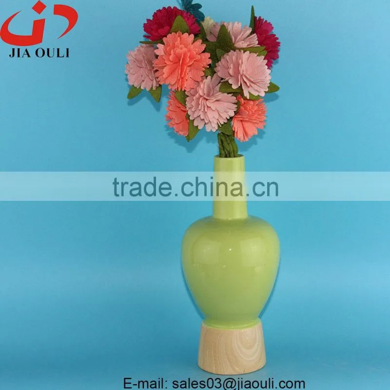2016 new home decoration ceramic flower vase, unique vases for decoration