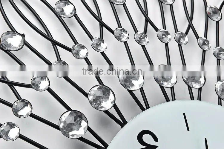 Home decoration metal wall digital clock