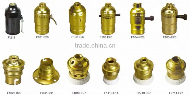 wholesale brass only 3d led e26 table lamp bases with switch